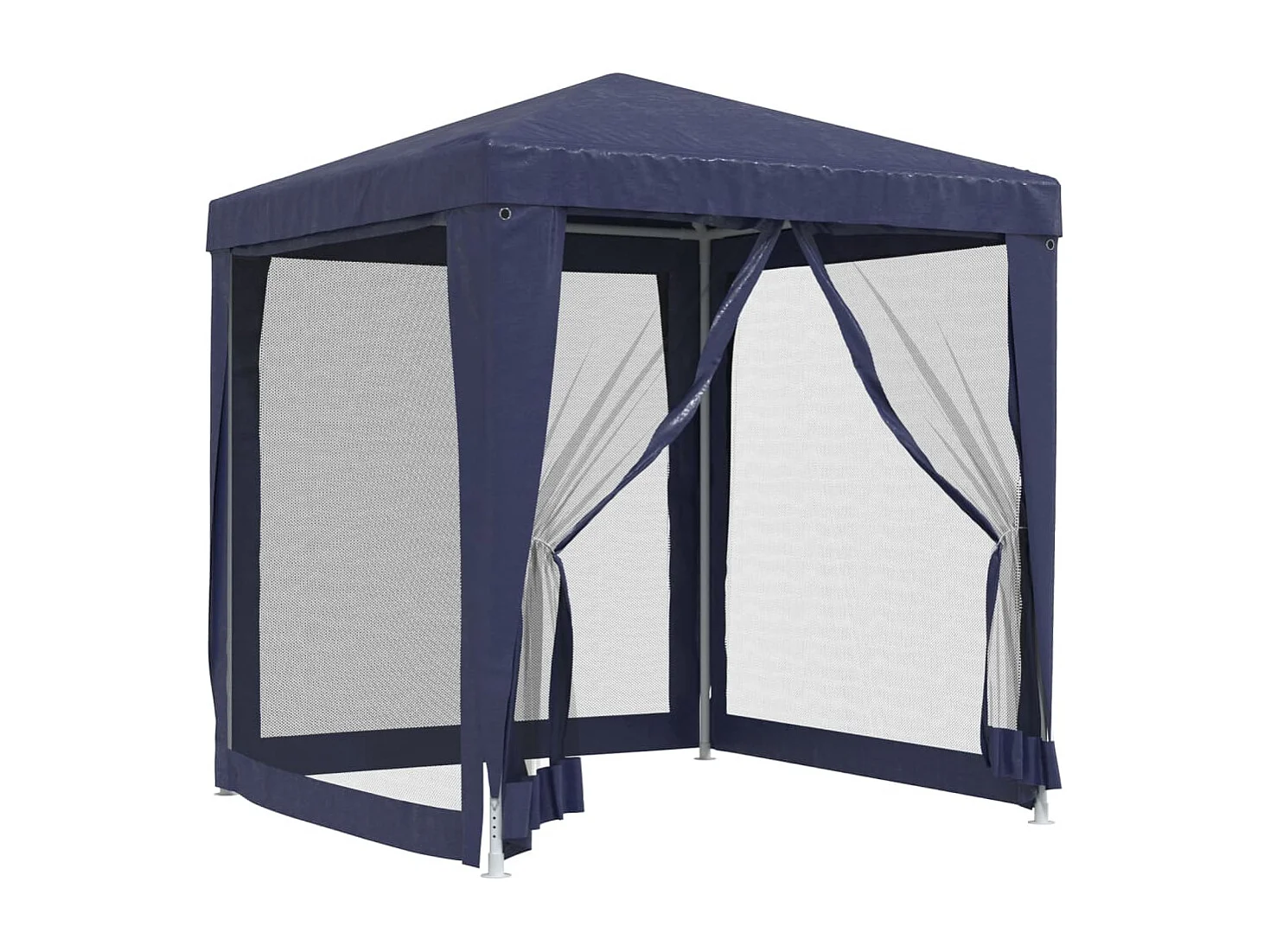 Carpa para fiestas con 4 paredes laterales de malla Azul 2x2 m HDPE
