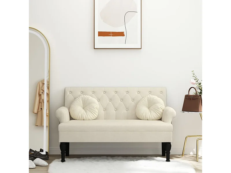 Banc avec dossier 120x62x75,5 cm lin