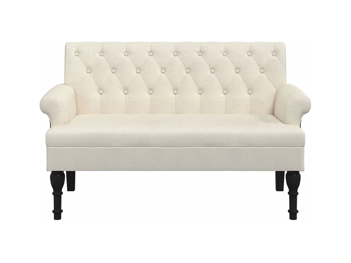 Banc avec dossier 120x62x75,5 cm lin