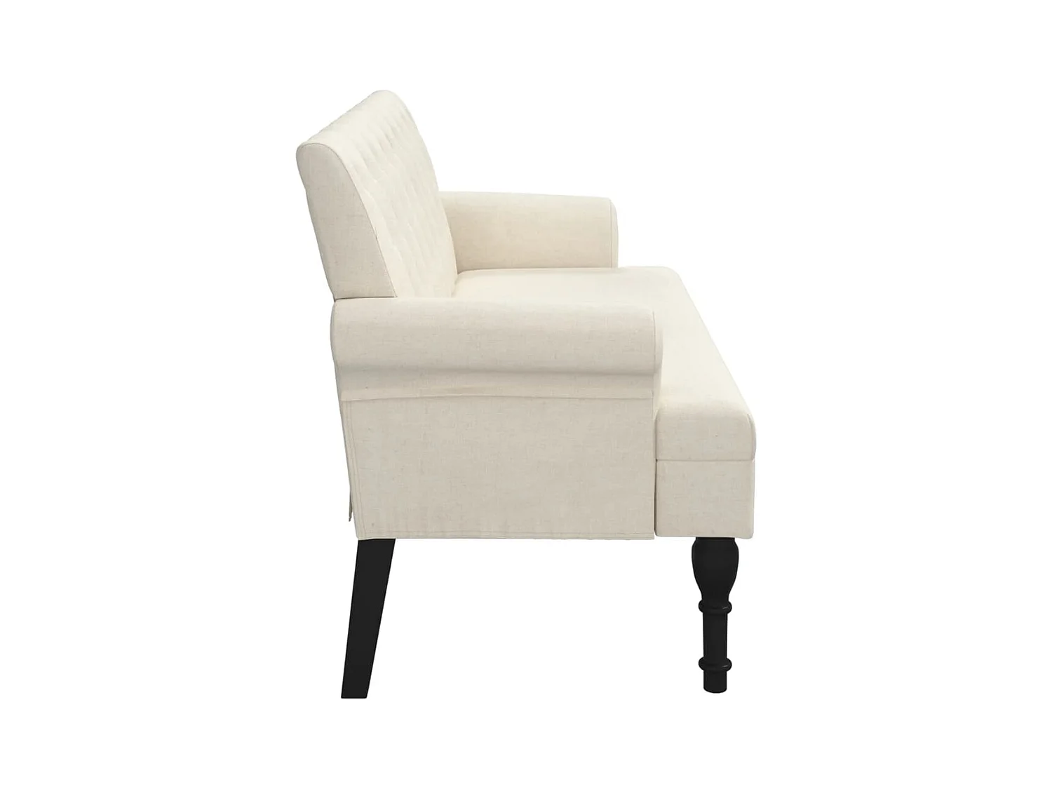 Banc avec dossier 120x62x75,5 cm lin