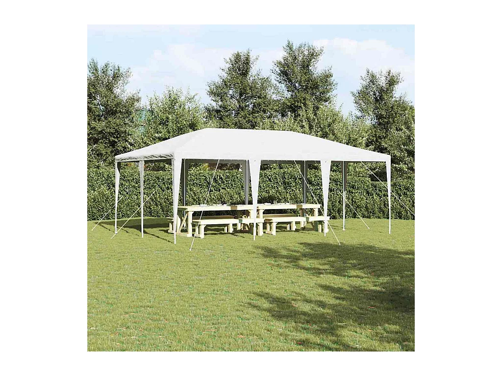 Tente de fête Blanc 600 x 400 x 266 cm Polyester et Acier