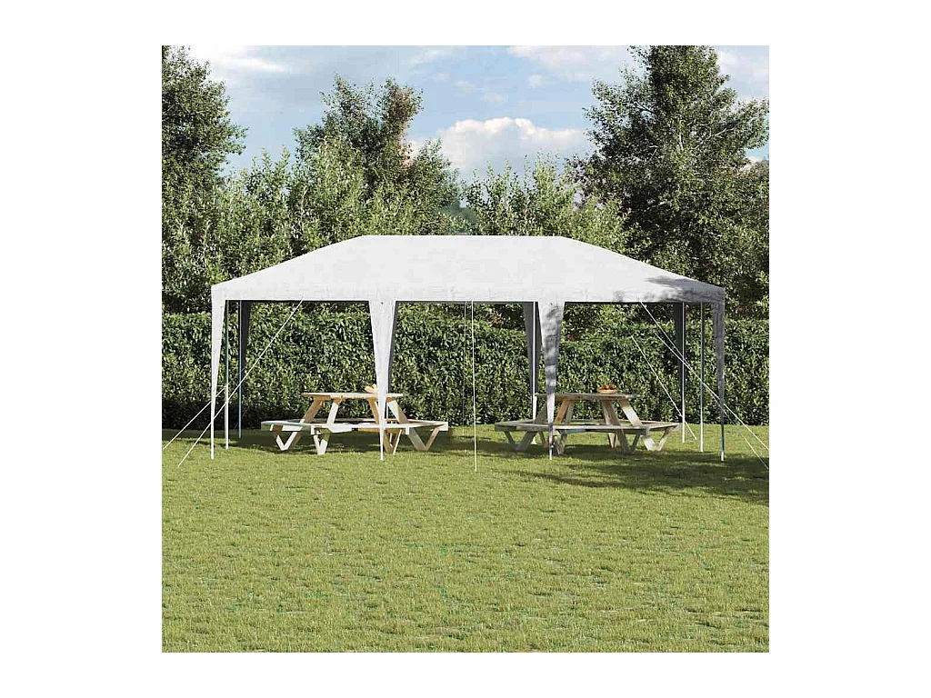 Tente de fête Blanc 600 x 400 x 266 cm Polyester et Acier