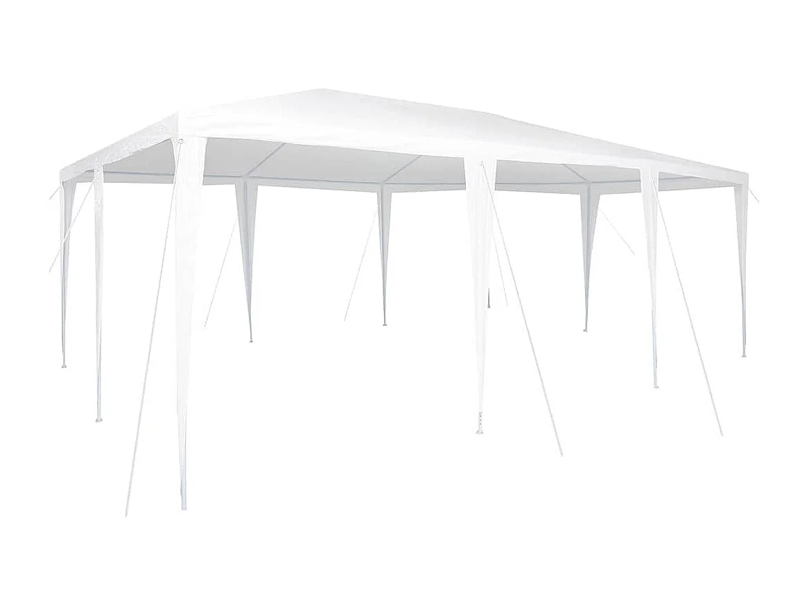 Partyzelt Weiß 600 x 400 x 266 cm Polyester und Stahl