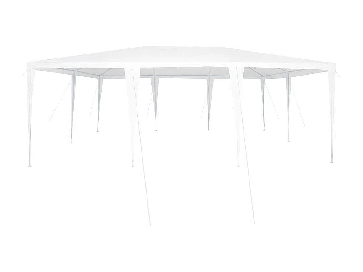 Partyzelt Weiß 600 x 400 x 266 cm Polyester und Stahl