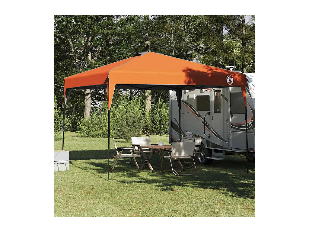 Tente à auvent pop-up Orange 300 x 300 cm tissu