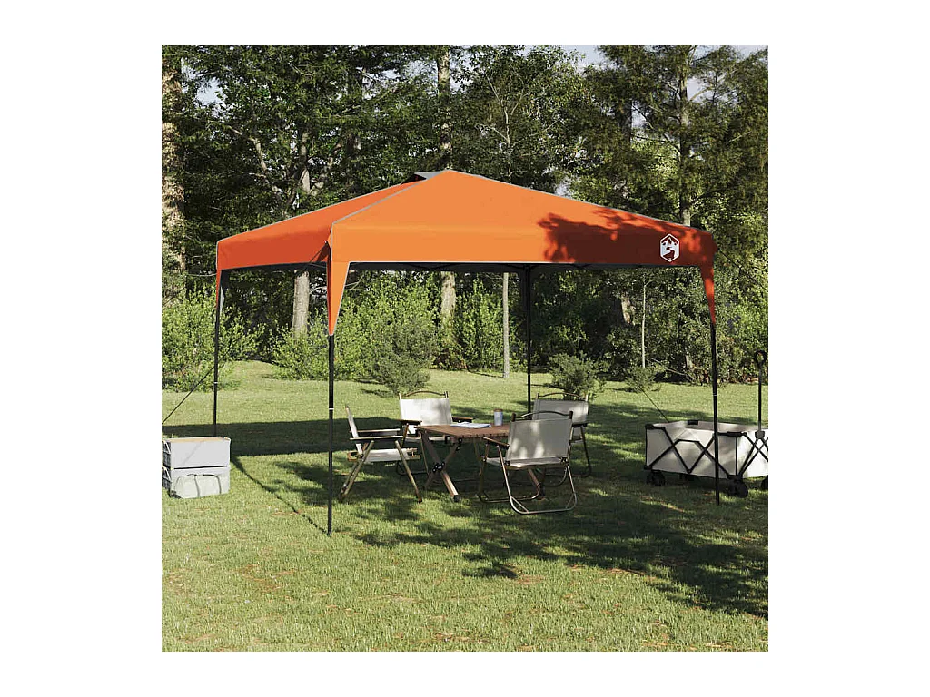 Tente à auvent pop-up Orange 300 x 300 cm tissu