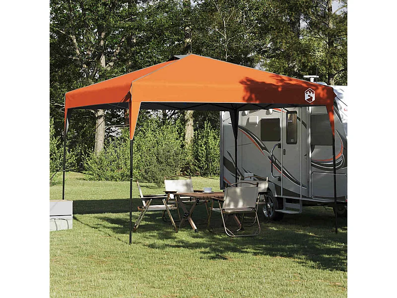 Tente à auvent pop-up Orange 300 x 300 cm tissu