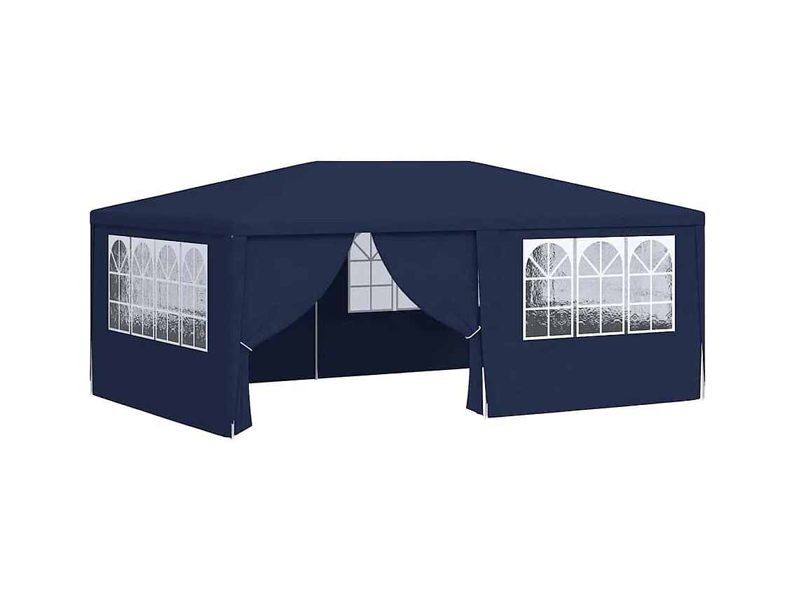 Tenda per ricevimenti con pareti laterali 4x6 m Blu 90 g/m²