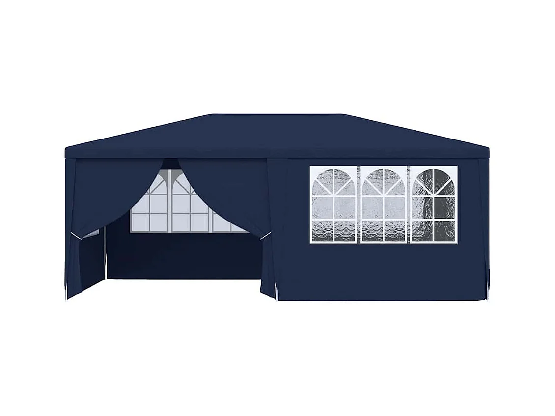 Tenda per ricevimenti con pareti laterali 4x6 m Blu 90 g/m²