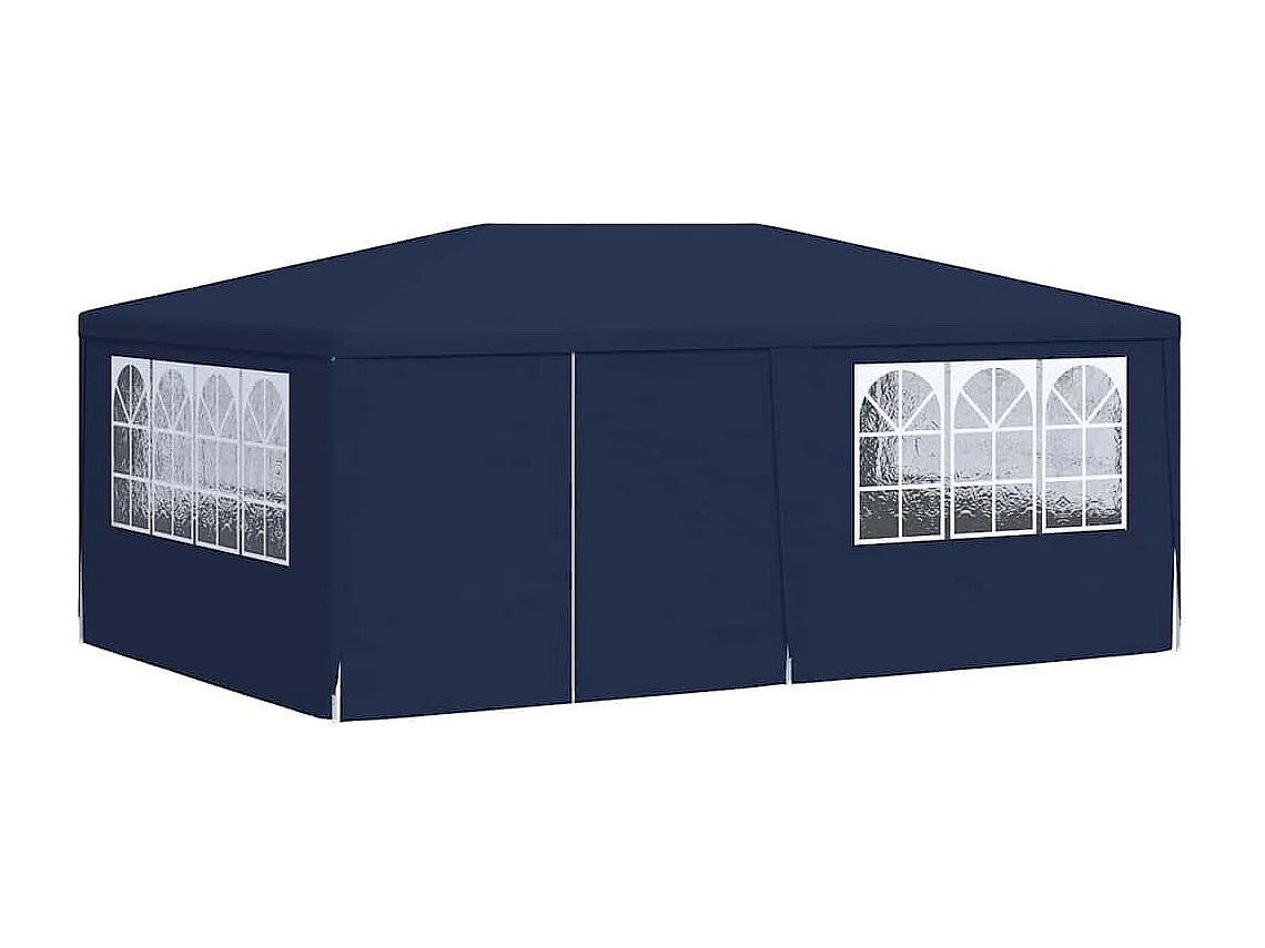 Carpa de recepción con paredes laterales 4x6 m Azul 90 g/m²