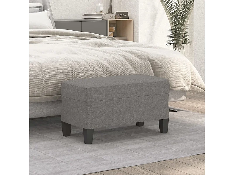 Banc Gris foncé 70x35x41 cm Tissu