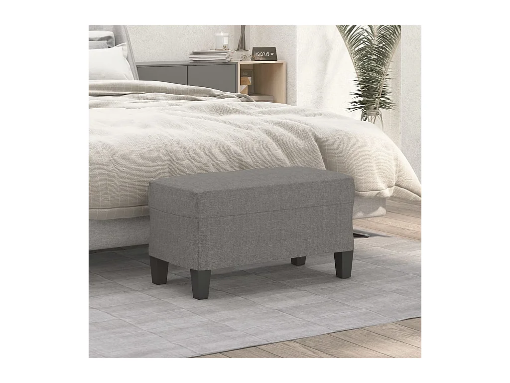 Banc Gris foncé 70x35x41 cm Tissu
