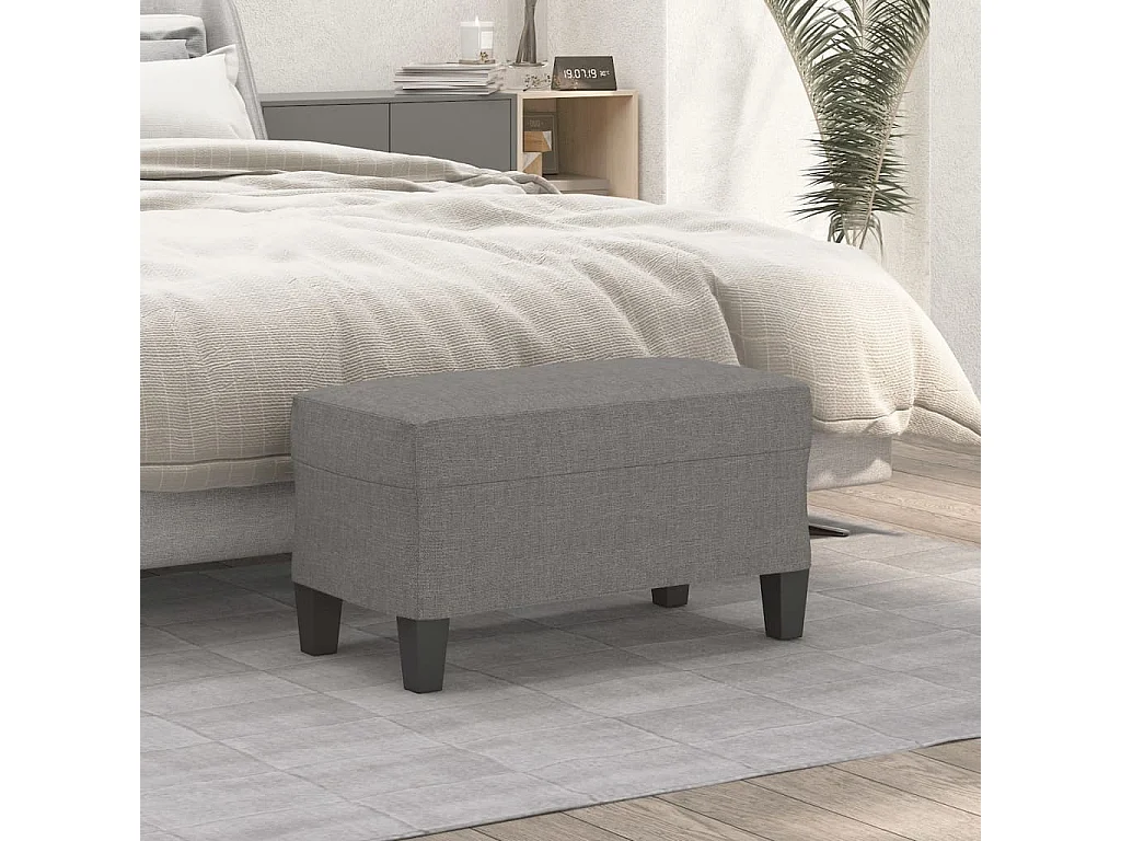 Banc Gris foncé 70x35x41 cm Tissu