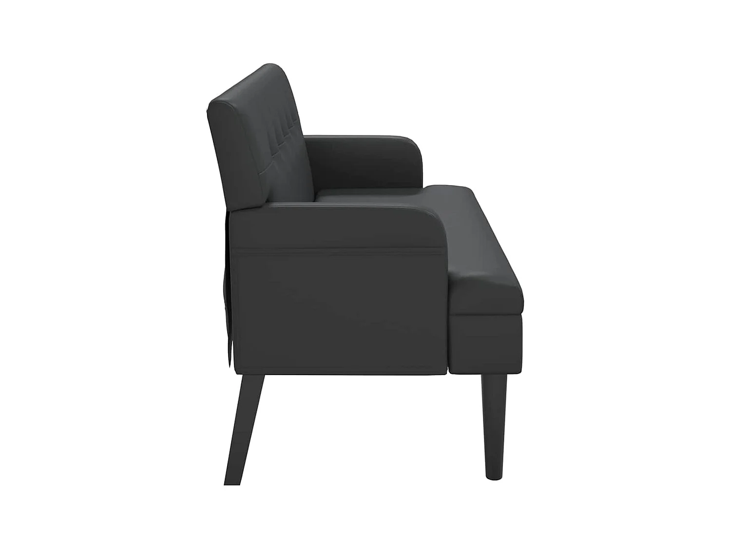 Panca con schienale nero 112x65,5x75 cm similpelle