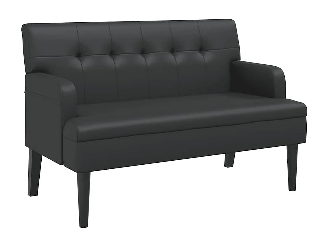 Panca con schienale nero 112x65,5x75 cm similpelle