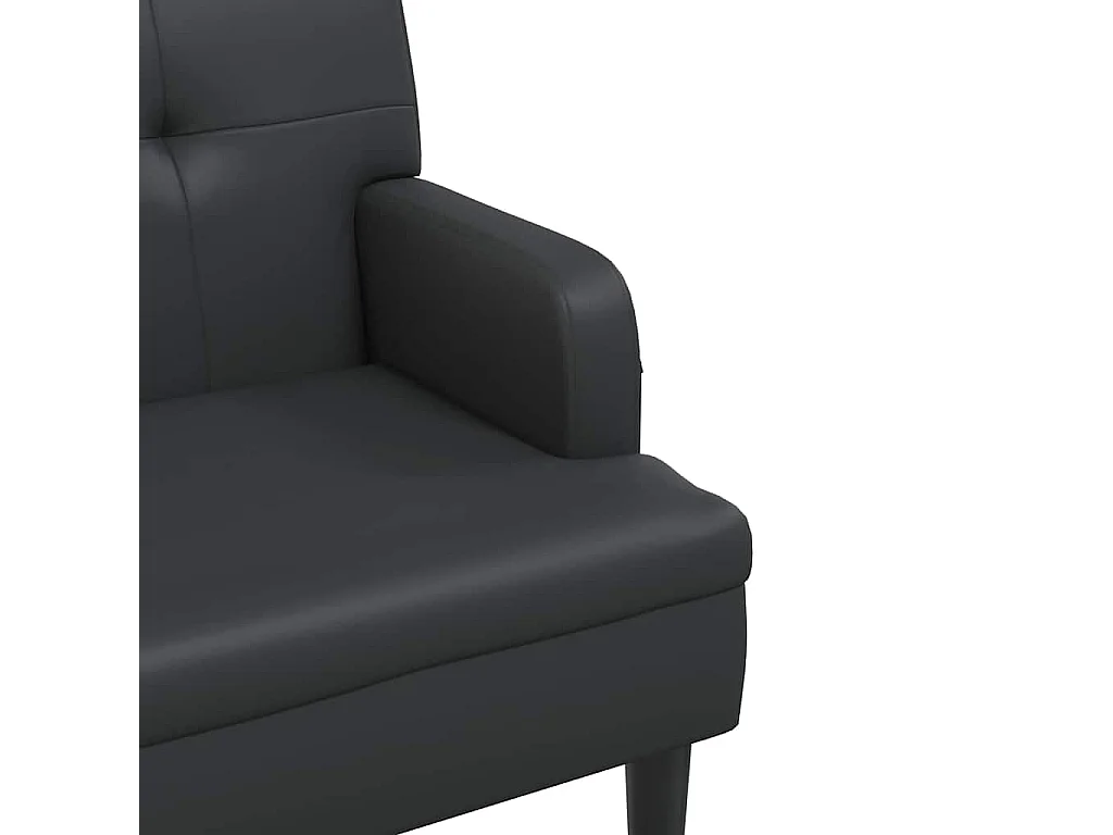 Panca con schienale nero 112x65,5x75 cm similpelle