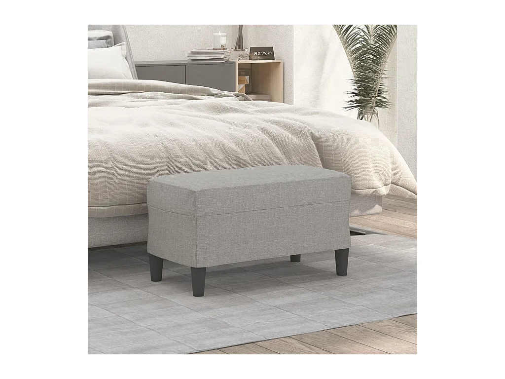 Banc Gris clair 70x35x41 cm Tissu