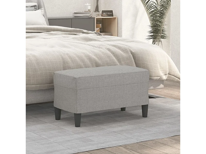 Panca Grigio Chiaro 70x35x41 cm Tessuto