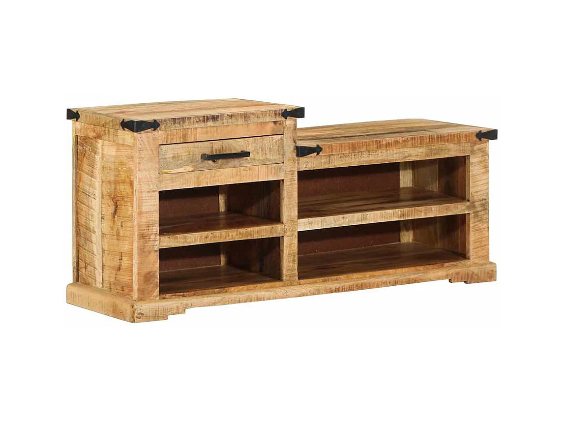 banc Marron 110 x 35 x 50 cm Bois de mangue massif