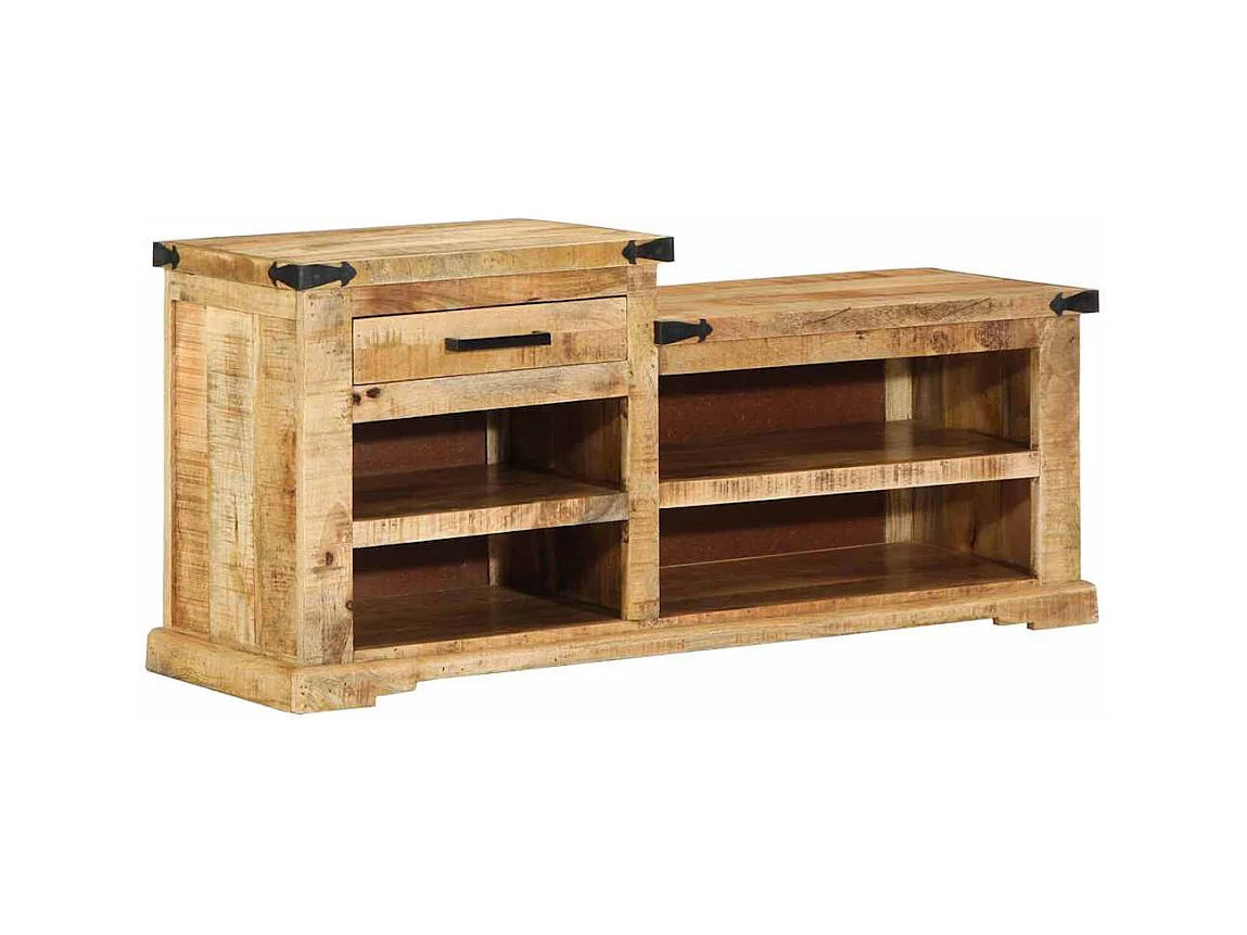 banc Marron 110 x 35 x 50 cm Bois de mangue massif