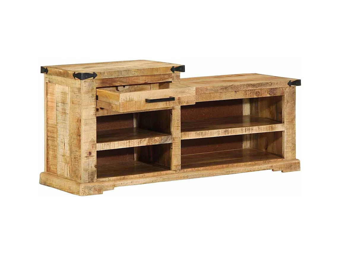 banc Marron 110 x 35 x 50 cm Bois de mangue massif