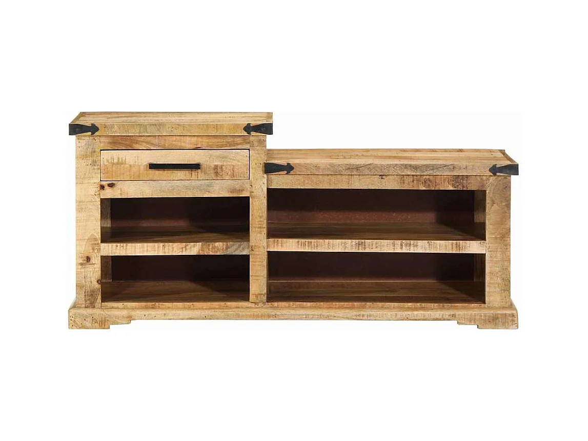 banc Marron 110 x 35 x 50 cm Bois de mangue massif