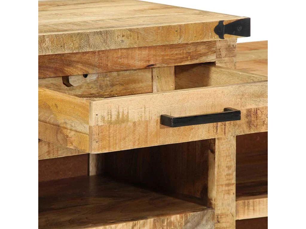 banc Marron 110 x 35 x 50 cm Bois de mangue massif