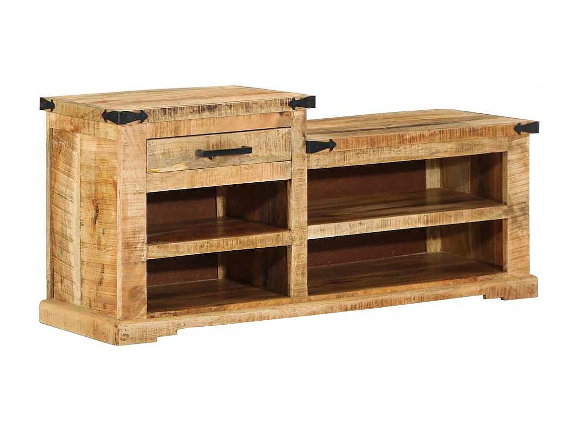 banc Marron 110 x 35 x 50 cm Bois de mangue massif