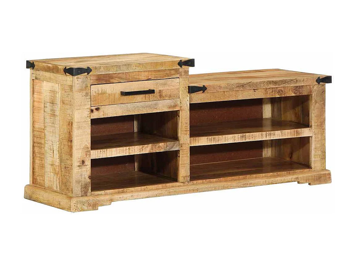 banc Marron 110 x 35 x 50 cm Bois de mangue massif
