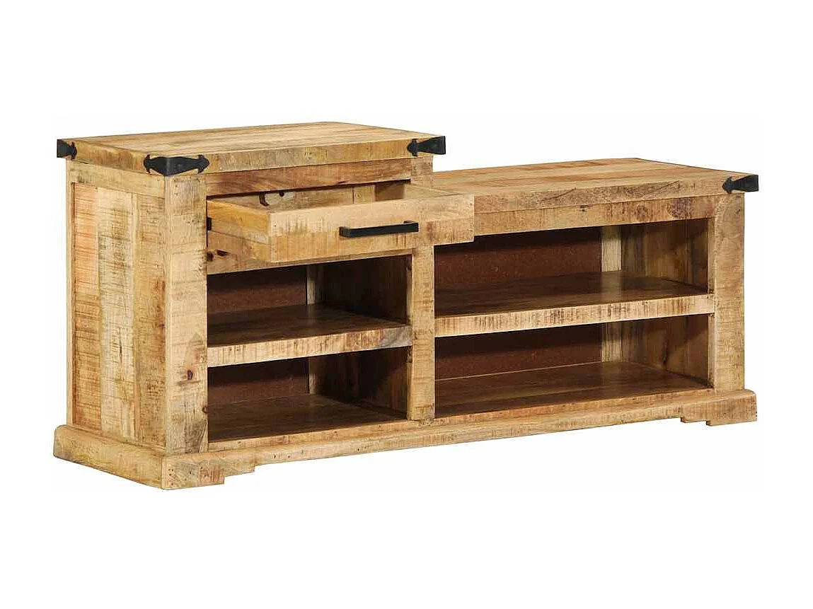 banc Marron 110 x 35 x 50 cm Bois de mangue massif