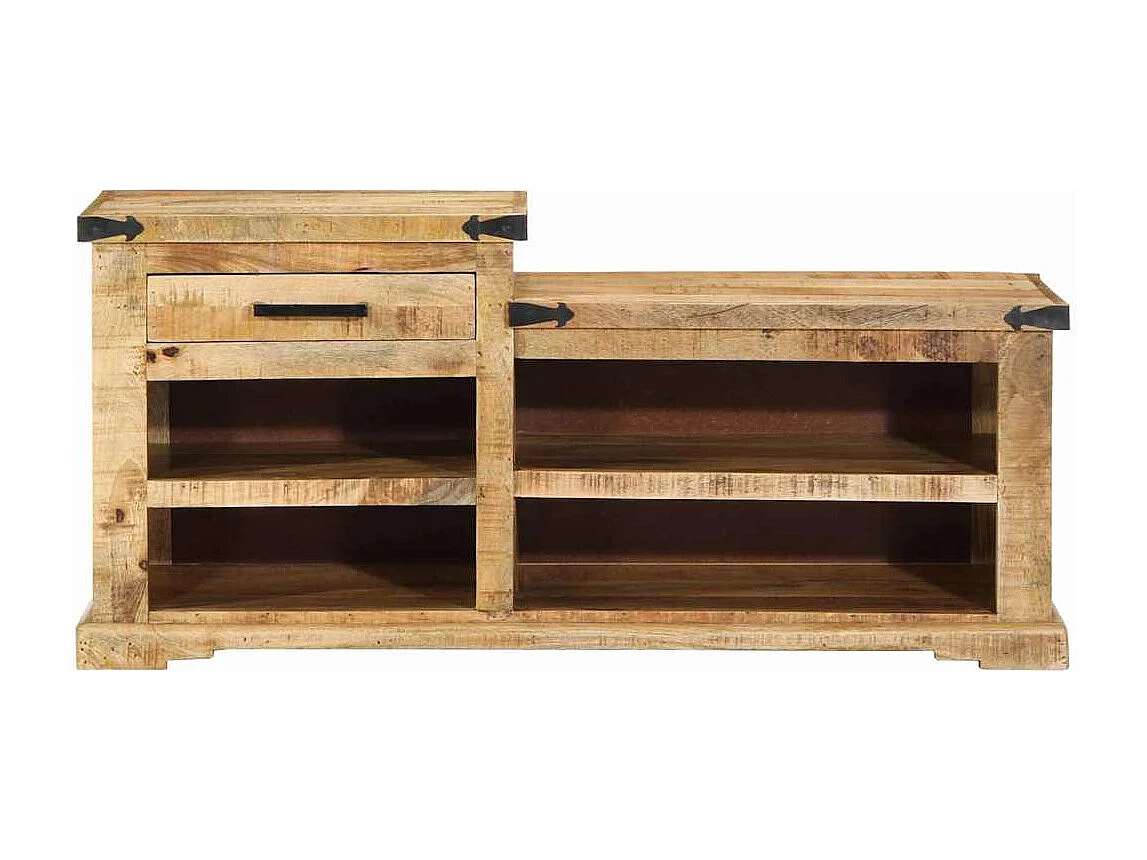 banc Marron 110 x 35 x 50 cm Bois de mangue massif