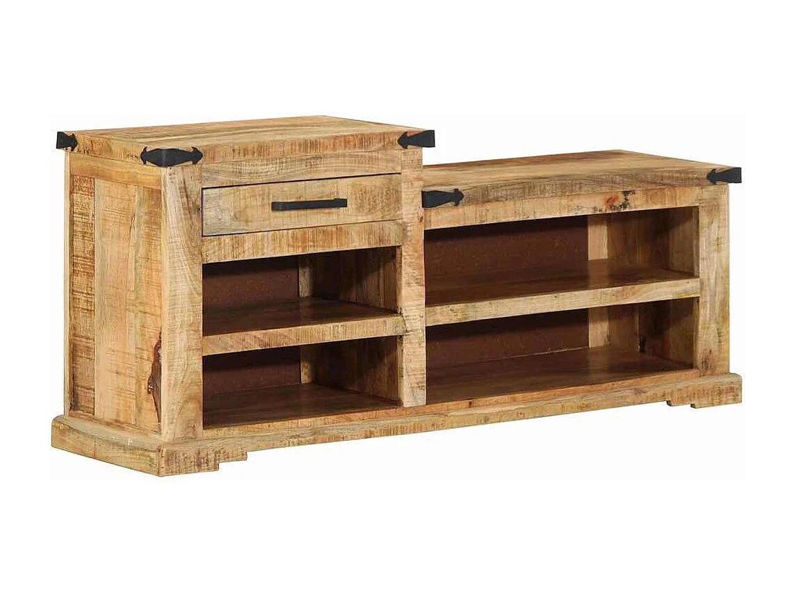 banc Marron 110 x 35 x 50 cm Bois de mangue massif