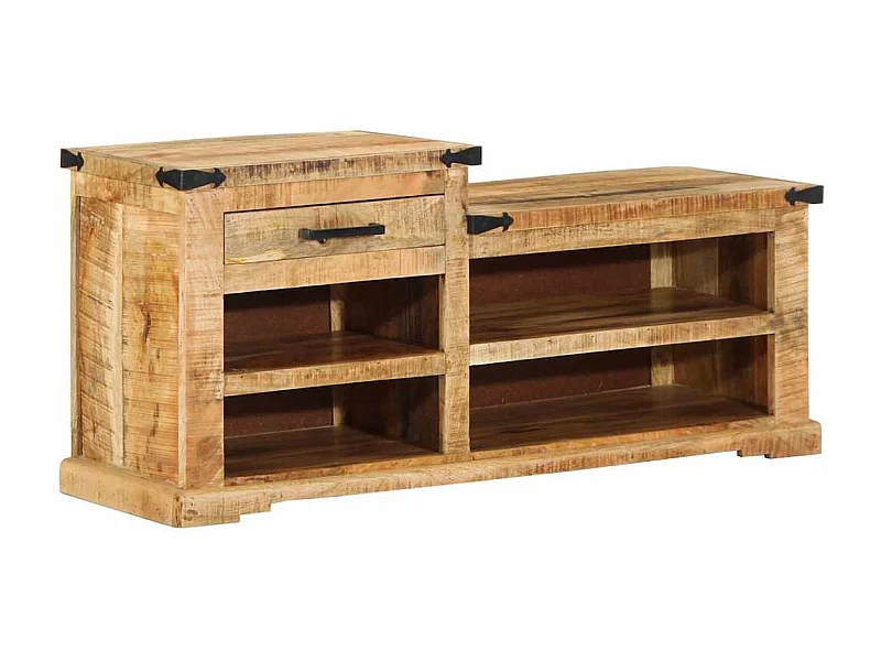 Panca marrone 110 x 35 x 50 cm Legno massello di mango