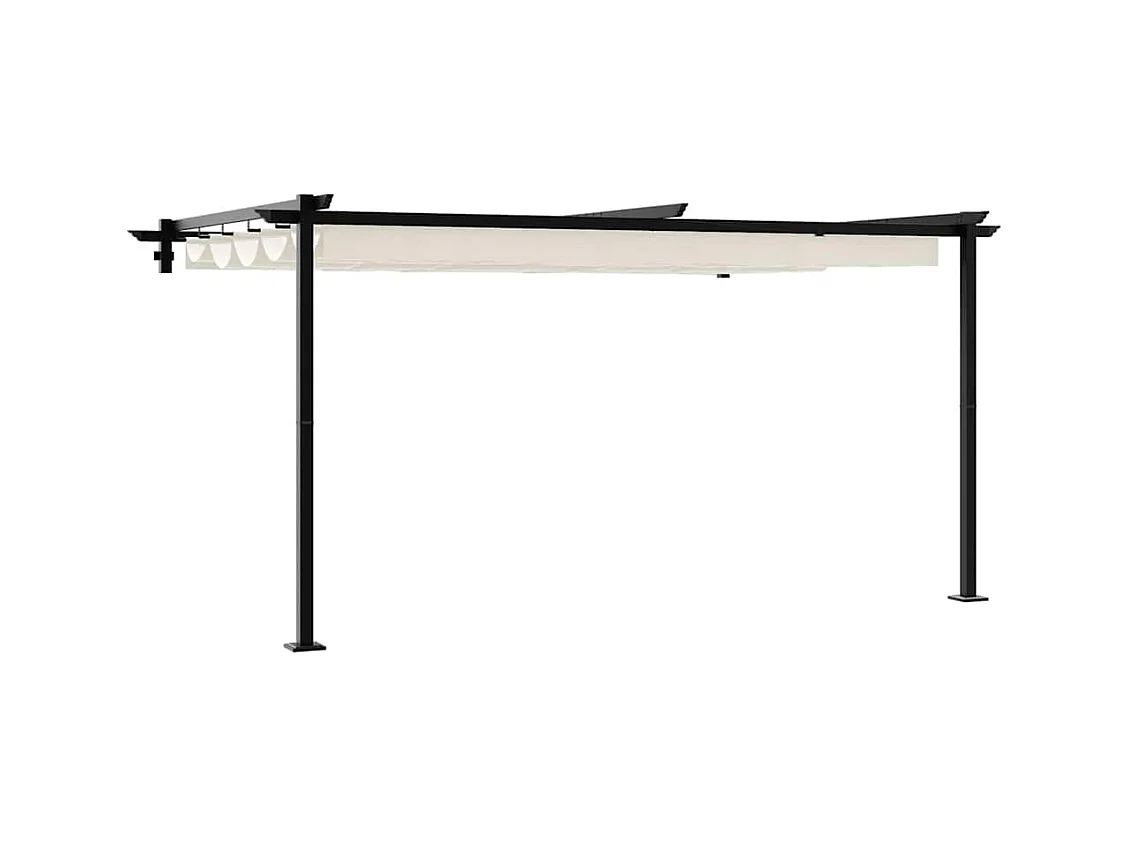 Gazebo da parete in acciaio color crema