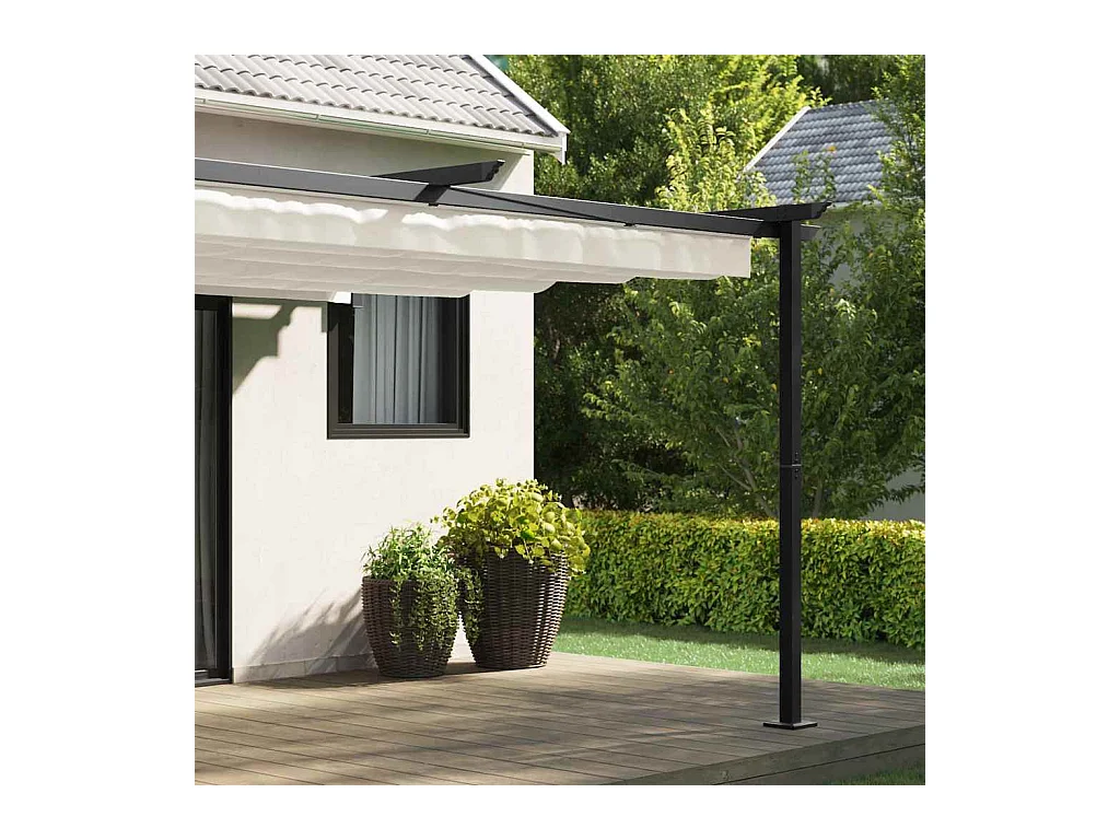 Gazebo da parete in acciaio color crema