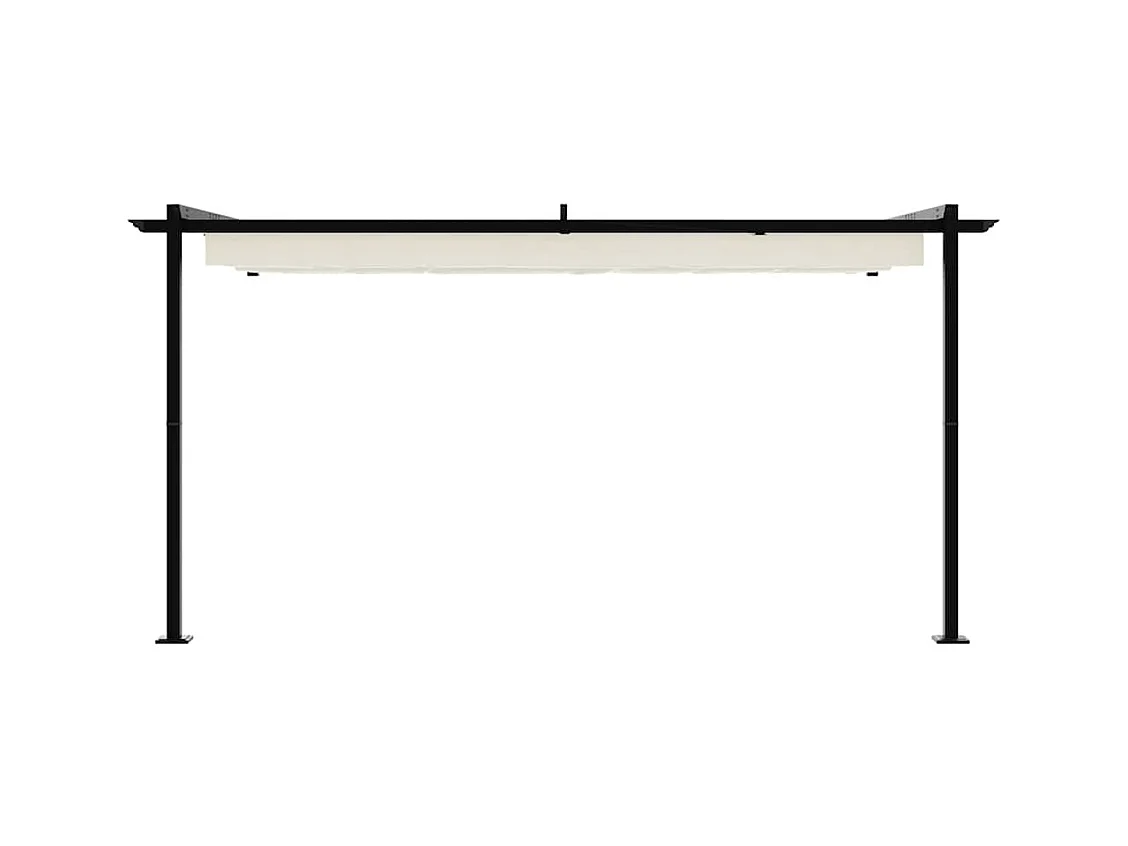 Gazebo da parete in acciaio color crema