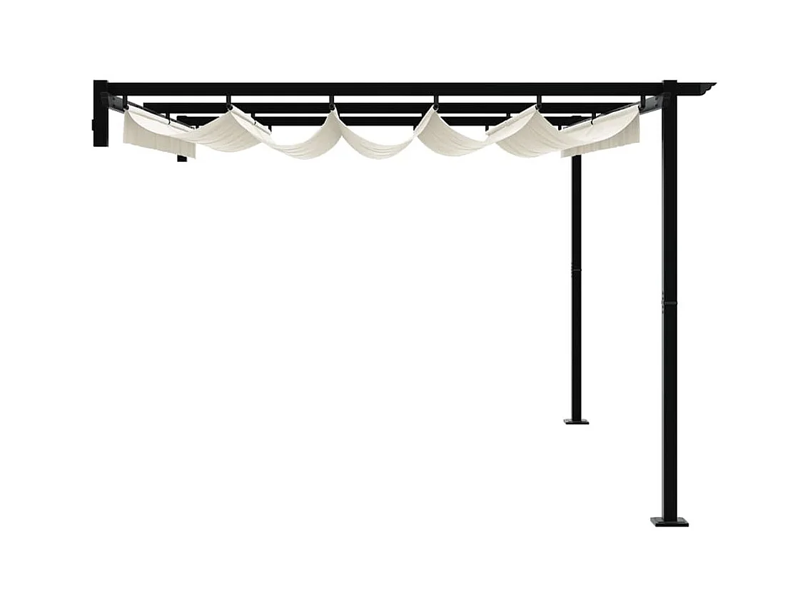Gazebo da parete in acciaio color crema