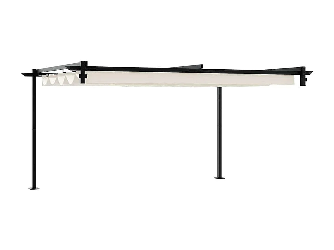 Gazebo da parete in acciaio color crema