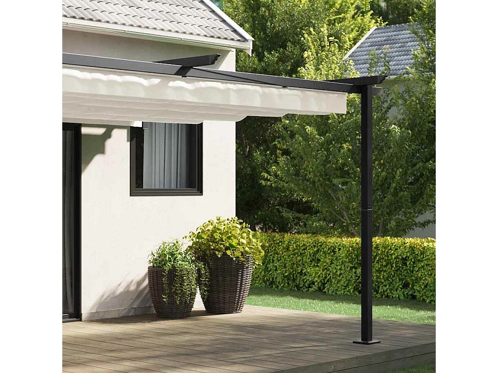 Gazebo mural Crème Acier