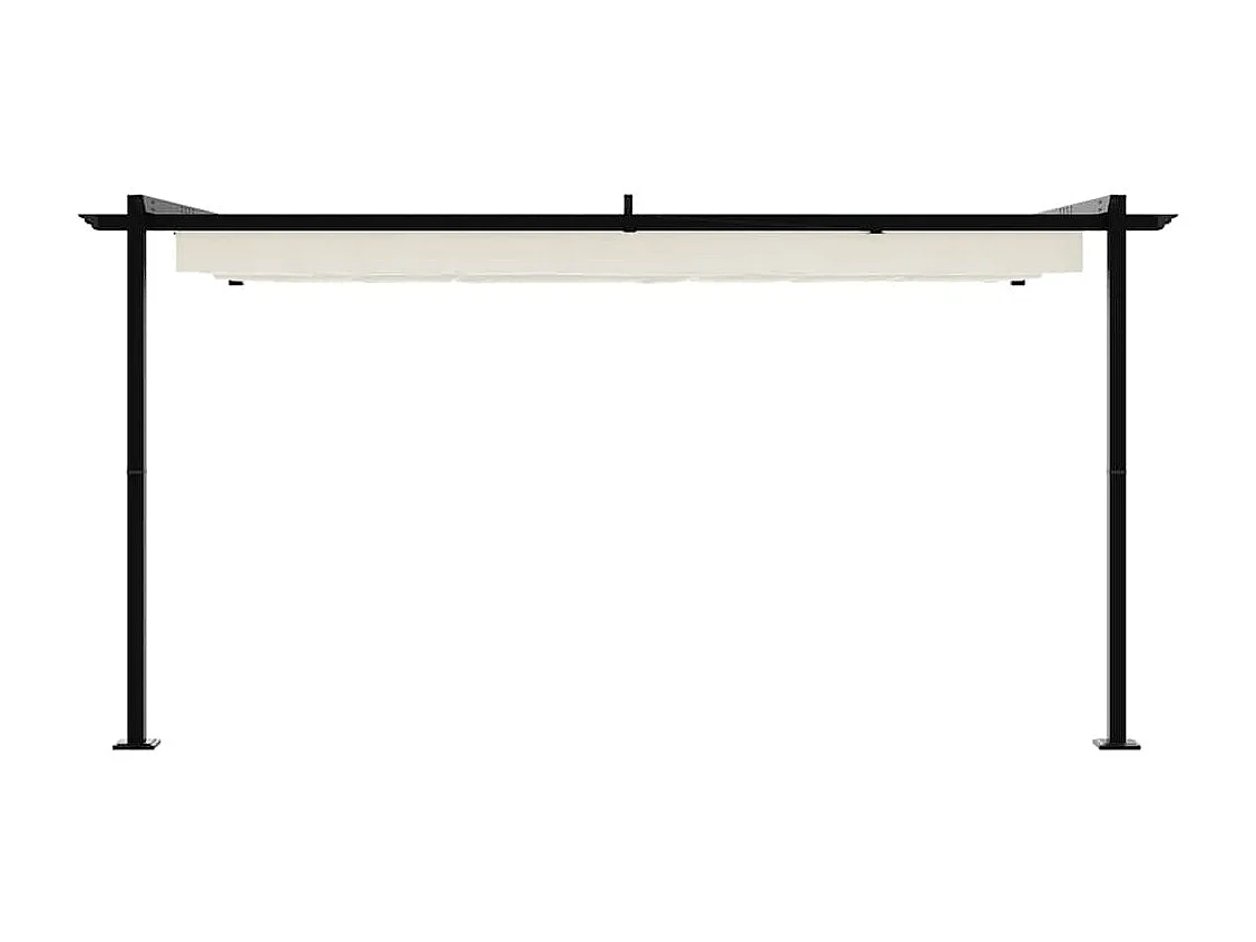 Gazebo mural Crème Acier