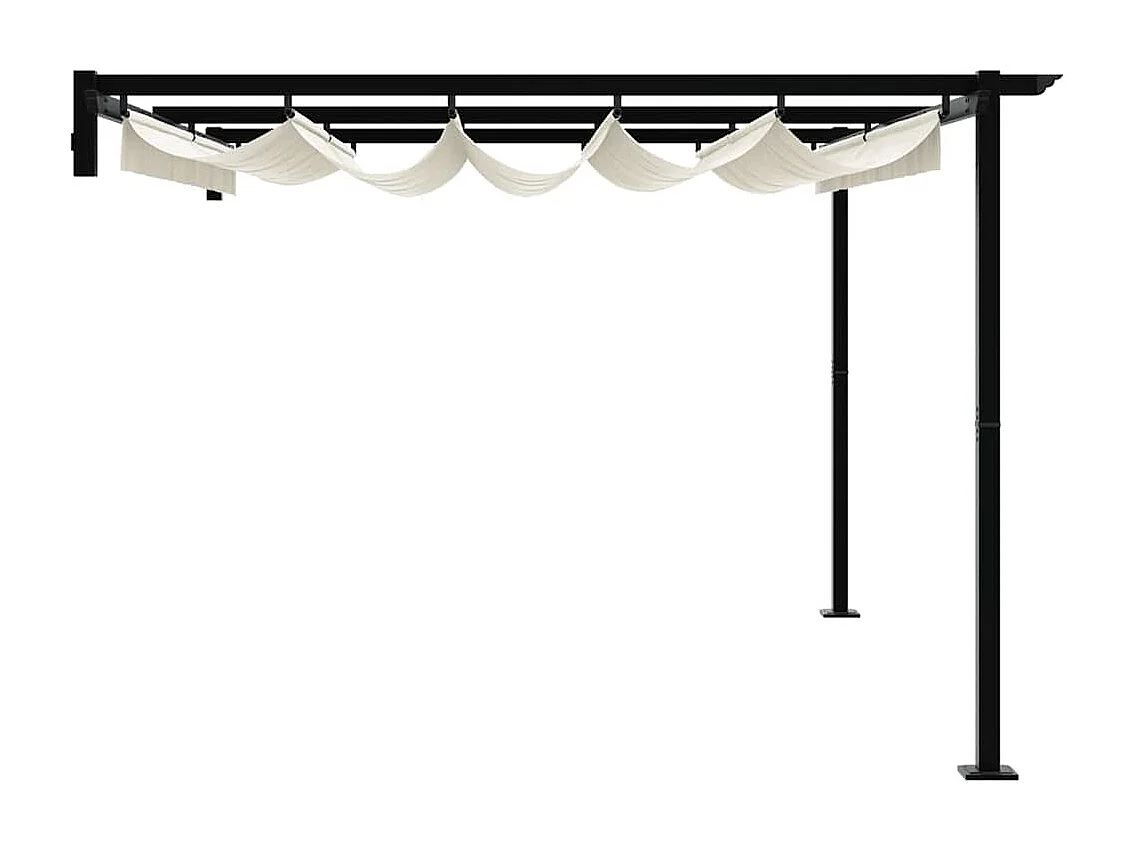 Gazebo mural Crème Acier