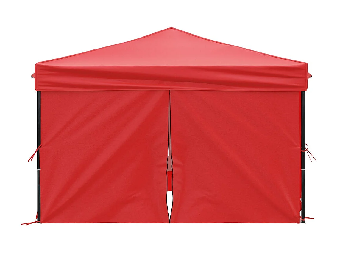 Tenda pieghevole per ricevimenti con pareti Rossa 3x3 m