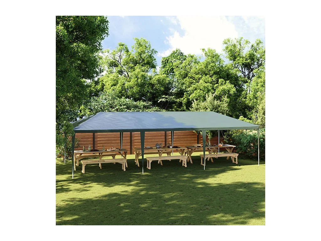 Carpa de recepción profesional 4x9 m Verde 90 g/m²