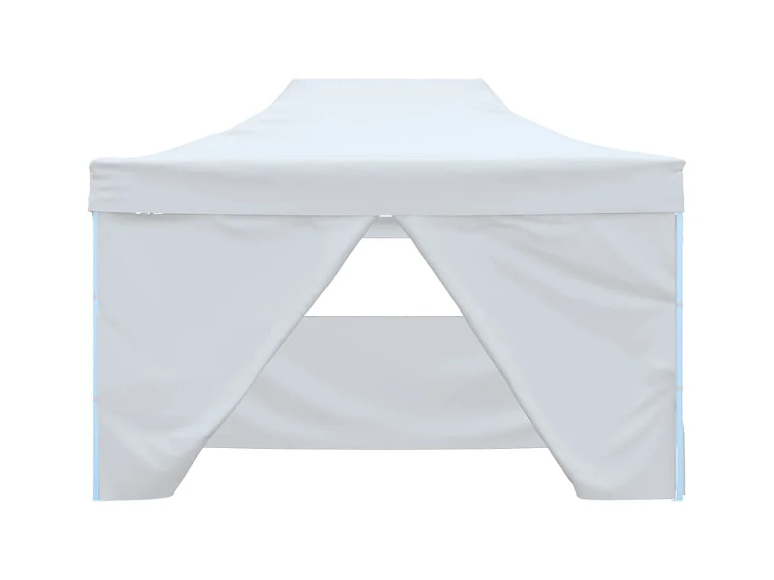 Faltbares Empfangszelt mit 4 Wänden 3 x 4,5 m Weiß