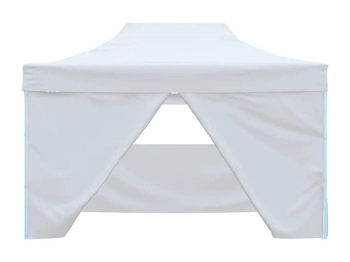 Carpa de recepción plegable de 4 paredes 3 x 4,5 m Blanca