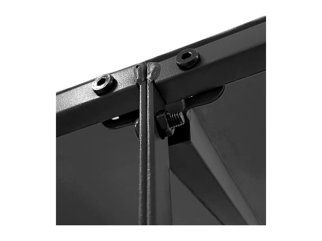 Anthrazitfarbene Markise 2x2,3 m 180 g/m² Stoff und Stahl