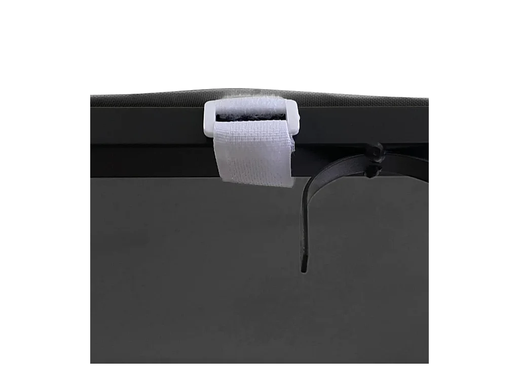 Anthrazitfarbene Markise 2x2,3 m 180 g/m² Stoff und Stahl