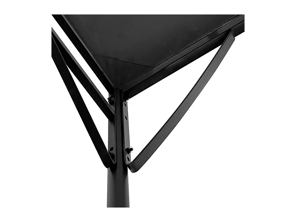 Anthrazitfarbene Markise 2x2,3 m 180 g/m² Stoff und Stahl