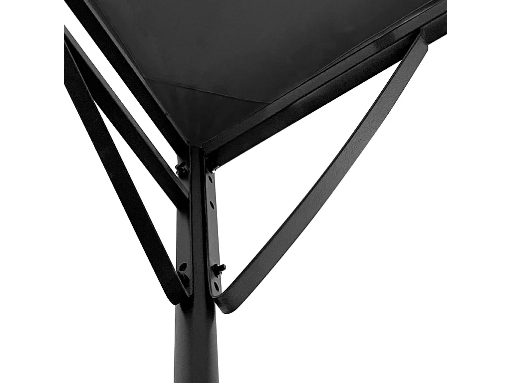 Toldo antracita 2x2,3 m tejido 180 g/m² y acero