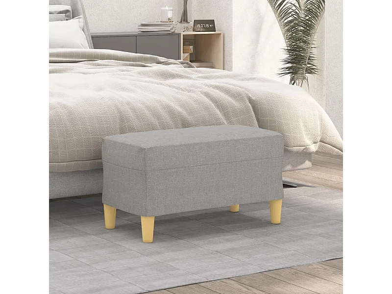 Panca Grigio Chiaro 70x35x41 cm Tessuto